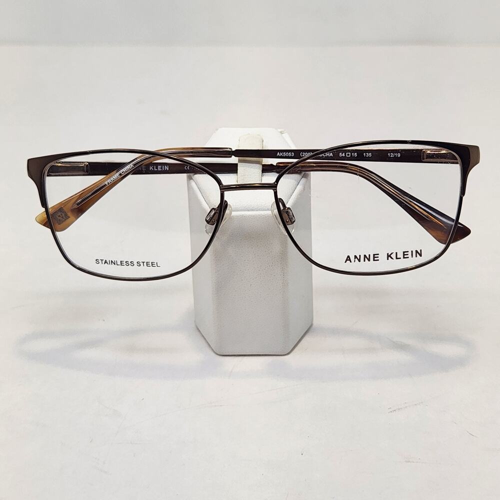 Anne Klein AK5053 200 Mocha Brown Eyeglasses Frames Full Rim Cat Eye Women